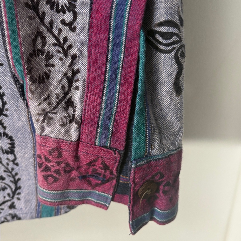 100% Cotton Multicolor Patterned Jacket - image 3